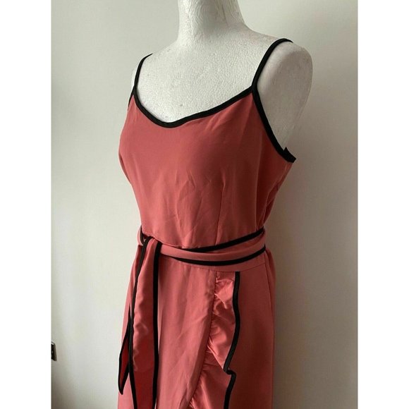 mint & berry Faux Wrap Strapy Dress Size 14 Baroque Rose - Picture 6 of 11